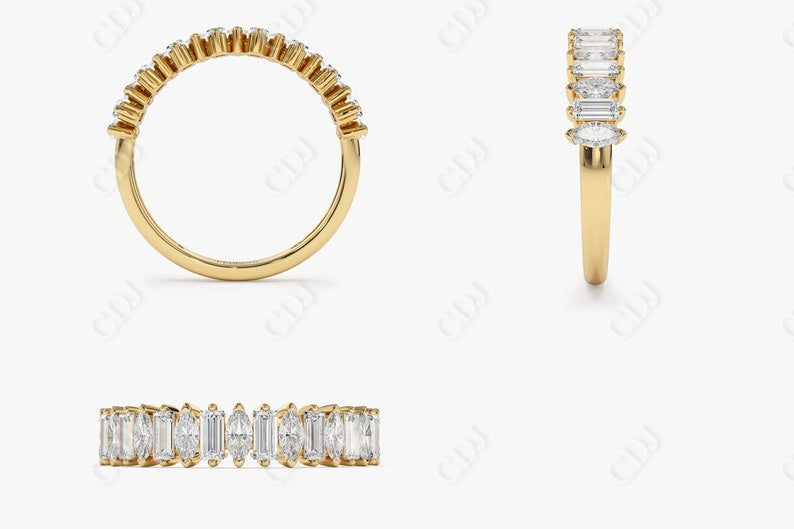 0.64CTW Lab Grown Marquise and Baguette Diamond Band  customdiamjewel   
