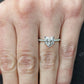Heart Shaped Moissanite White Gold Engagement Ring  customdiamjewel   