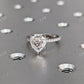 Heart Shaped Moissanite White Gold Engagement Ring  customdiamjewel   
