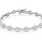 2.25CTW Antique Diamond Oval Link Bracelet  customdiamjewel   