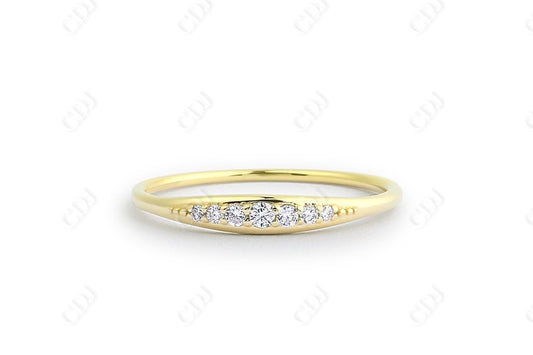 0.11CTW Lab Grown Diamond Wedding Band  customdiamjewel 10KT Yellow Gold VVS-EF