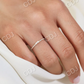 0.26CTW Baguette Lab Grown Diamond Thin Engagement Ring  customdiamjewel   