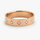 0.11CTW Round Cut Natural Diamond Thick Star Wedding Band  customdiamjewel 10 KT Solid Gold Rose Gold VVS-EF