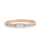 0.26CTW Baguette Lab Grown Diamond Thin Engagement Ring  customdiamjewel Sterling Silver Rose Gold VVS-EF