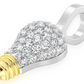 0.50CTW Light Bulb Diamond White Gold Pendant customdiamjewel