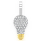 0.50CTW Light Bulb Diamond White Gold Pendant customdiamjewel