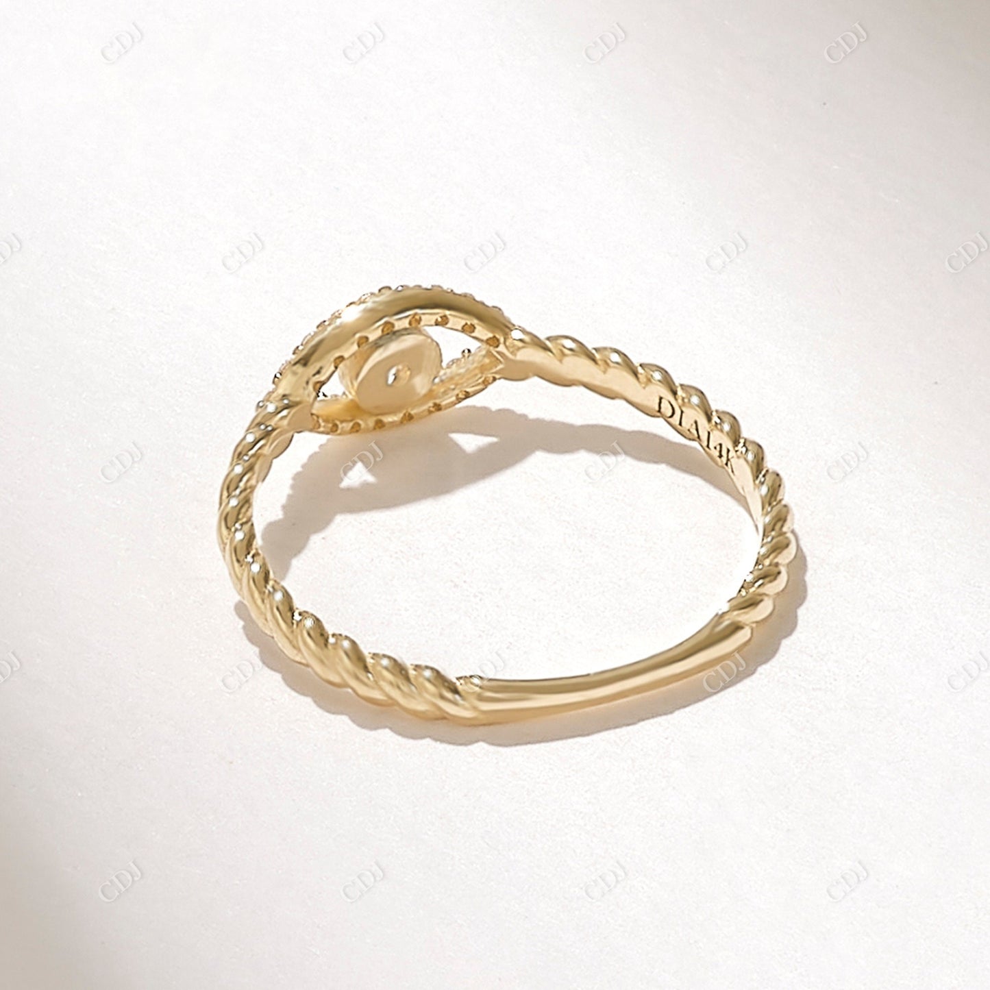 0.19CTW Natural Diamond Minimalist Evil Eye Ring  customdiamjewel   