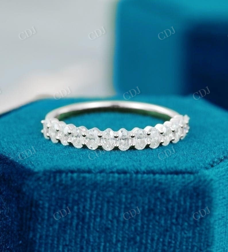 Oval Diamond Full Eternity Band, Moissanite Oval Shape Diamond Wedding Band  customdiamjewel   