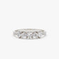 0.70CTW Heart Shape Natural Diamond Half Eternity Engagement Ring  customdiamjewel 10 KT Solid Gold White Gold VVS-EF
