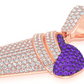 2.50CTW Purple Double Cup Hip Hop Pendant  customdiamjewel   