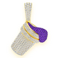 2.50CTW Purple Double Cup Hip Hop Pendant  customdiamjewel   