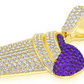 2.50CTW Purple Double Cup Hip Hop Pendant  customdiamjewel   