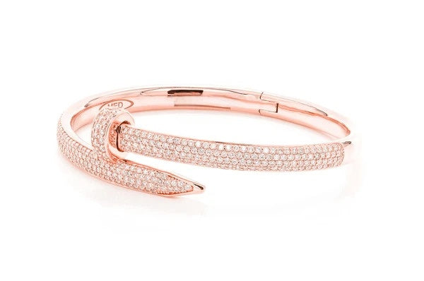 2.75CTW Nail Bangle Diamond Bracelet  customdiamjewel   