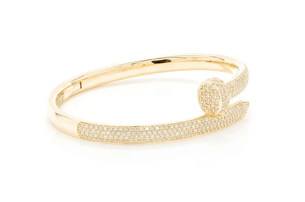 2.75CTW Nail Bangle Diamond Bracelet  customdiamjewel   