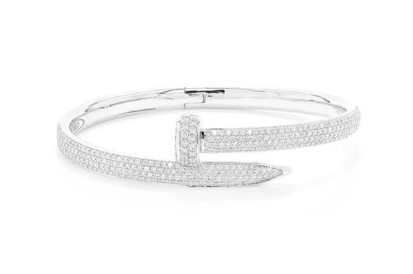 2.75CTW Nail Bangle Diamond Bracelet  customdiamjewel   