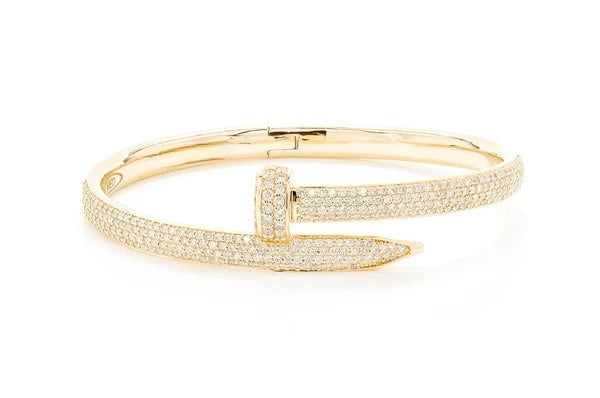 2.75CTW Nail Bangle Diamond Bracelet  customdiamjewel   