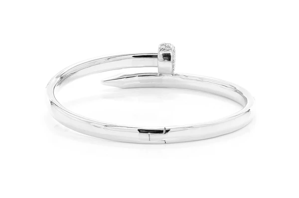 2.75CTW Nail Bangle Diamond Bracelet  customdiamjewel   