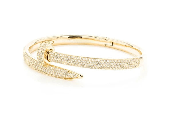 2.75CTW Nail Bangle Diamond Bracelet  customdiamjewel   