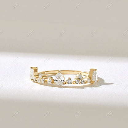0.49CTW Lab Grown Diamond Crown Stackable Band