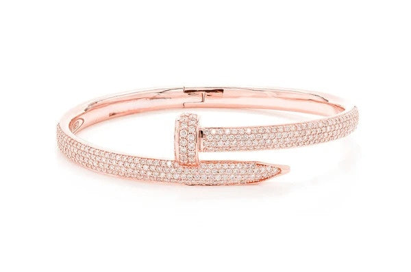 2.75CTW Nail Bangle Diamond Bracelet  customdiamjewel   