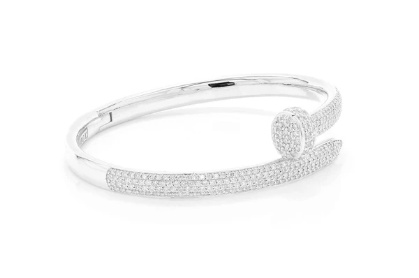 2.75CTW Nail Bangle Diamond Bracelet  customdiamjewel   