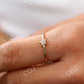 Star Shaped 14K Gold Diamond Wedding Ring  customdiamjewel   