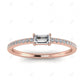 0.26CT Baguette Cut CVD Diamond Minimalist Stackable Ring  customdiamjewel 10KT Rose Gold VVS-EF
