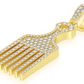 Hair Pick Diamond Solid Gold Pendant customdiamjewel
