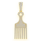 Hair Pick Diamond Solid Gold Pendant customdiamjewel