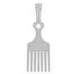 Hair Pick Diamond Solid Gold Pendant customdiamjewel