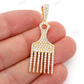 Hair Pick Diamond Solid Gold Pendant customdiamjewel