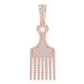 Hair Pick Diamond Solid Gold Pendant customdiamjewel