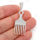 Hair Pick Diamond Solid Gold Pendant customdiamjewel