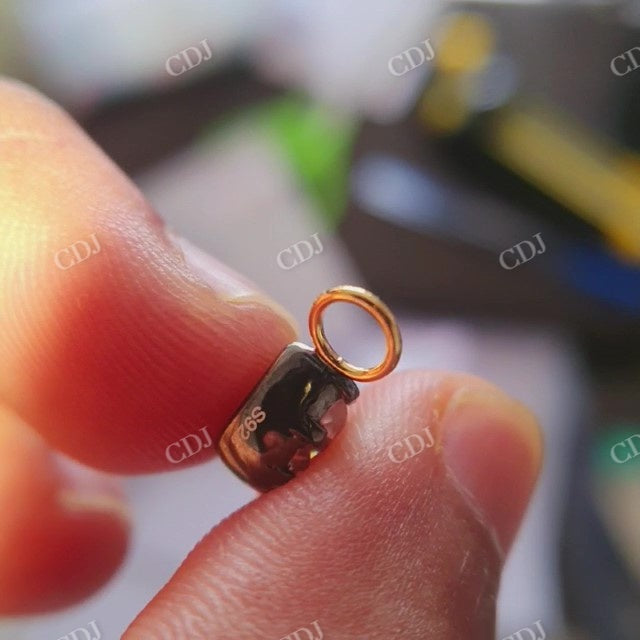 Georgian 8.5x6.5mm Pear Cut Moissanite Pendant  customdiamjewel   