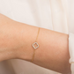 Solid Gold Dainty Moissanite Clover Bracelet for Her  customdiamjewel   