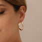 35MM Bold Gold Hoop Plain 10K Gold Earrings  customdiamjewel   