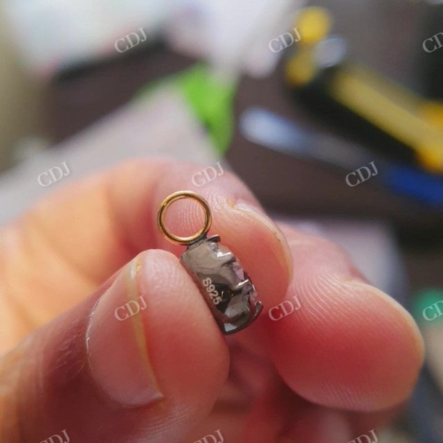 Georgian 8.5x6.5mm Pear Cut Moissanite Pendant  customdiamjewel   