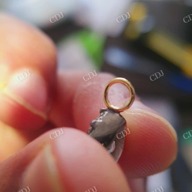 Georgian 8.5x6.5mm Pear Cut Moissanite Pendant  customdiamjewel   