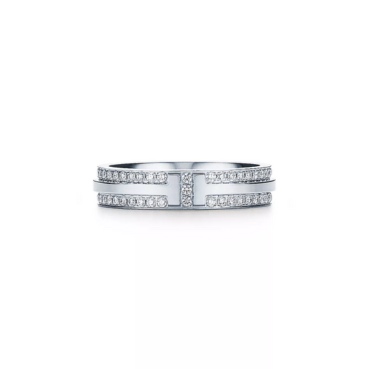 0.45 CTW Narrow Pave Natural Diamond Ring  customdiamjewel 10KT White Gold VVS-EF