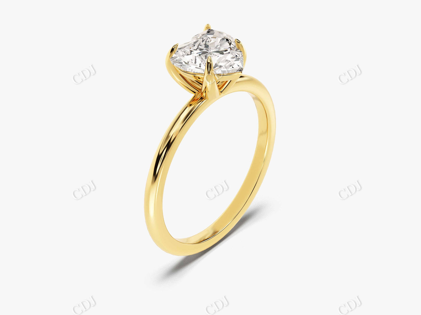1.5CT Heart Cut Single Stone Moissanite Engagement Ring
