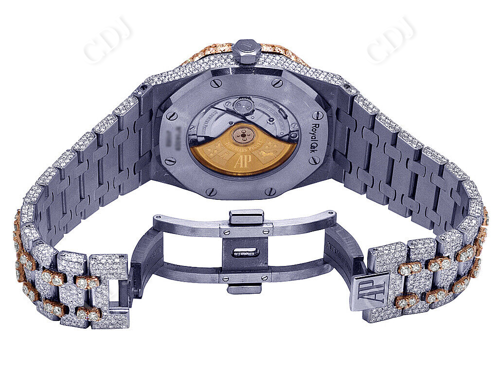 Men's 18K Rose Gold AP Diamond Watch (36.85 CTW)  customdiamjewel   