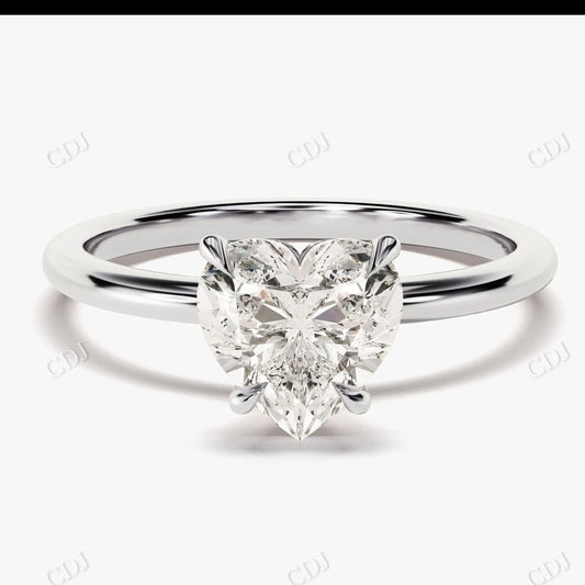 1.5CT Heart Cut Single Stone Moissanite Engagement Ring  customdiamjewel 10KT White Gold VVS-EF