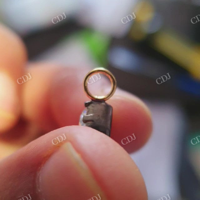 Georgian 8.5x6.5mm Pear Cut Moissanite Pendant  customdiamjewel   