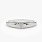 14k Dome Bezel Setting Diamond Solitaire Wedding Ring  customdiamjewel 10 KT Solid Gold White Gold VVS-EF