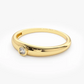 14k Dome Bezel Setting Diamond Solitaire Wedding Ring  customdiamjewel   