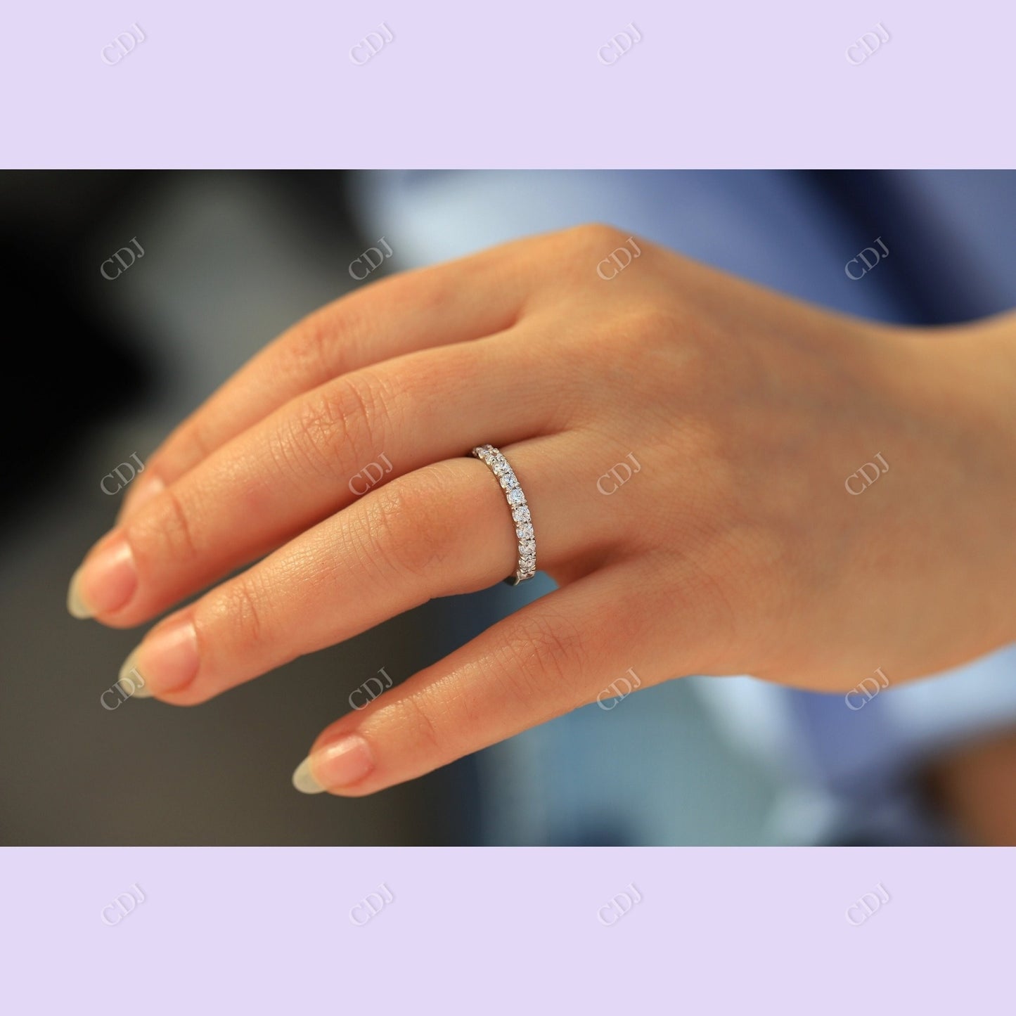 0.60CTW White Gold Lab Grown Diamond Wedding Band  customdiamjewel   