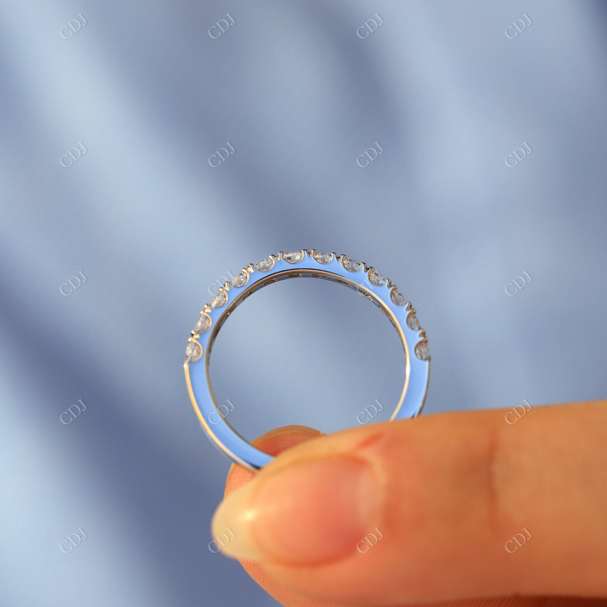 0.60CTW White Gold Lab Grown Diamond Wedding Band  customdiamjewel   