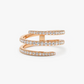 14k Gold Natural Diamond Spiral Wedding Ring  customdiamjewel 10 KT Solid Gold Rose Gold VVS-EF