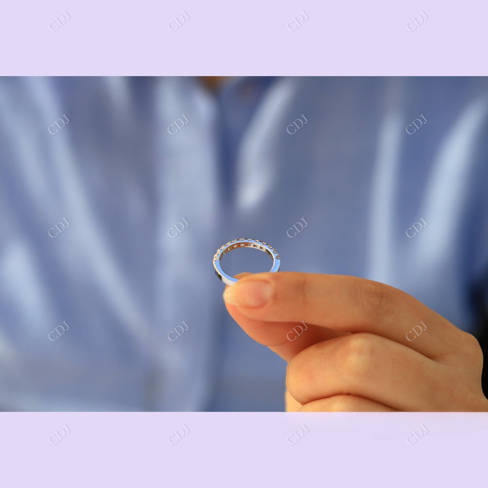 0.60CTW White Gold Lab Grown Diamond Wedding Band  customdiamjewel   