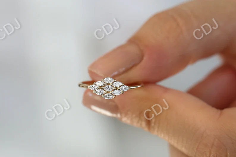 0.35CTW Marquise Lab Grown Diamond Cluster Ring  customdiamjewel   